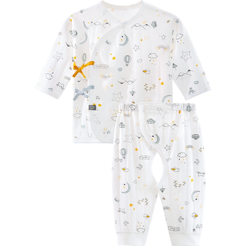 Aengbay婴儿秋装分体宝宝和尚服秋衣秋裤套装纯棉保暖套装打底裤