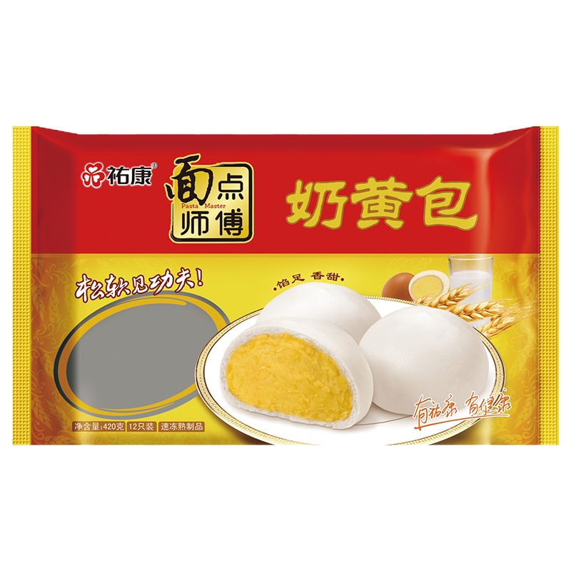 祐康食品 奶黄包420g*3包 冷冻食品营养早餐早点点心方便速食包子