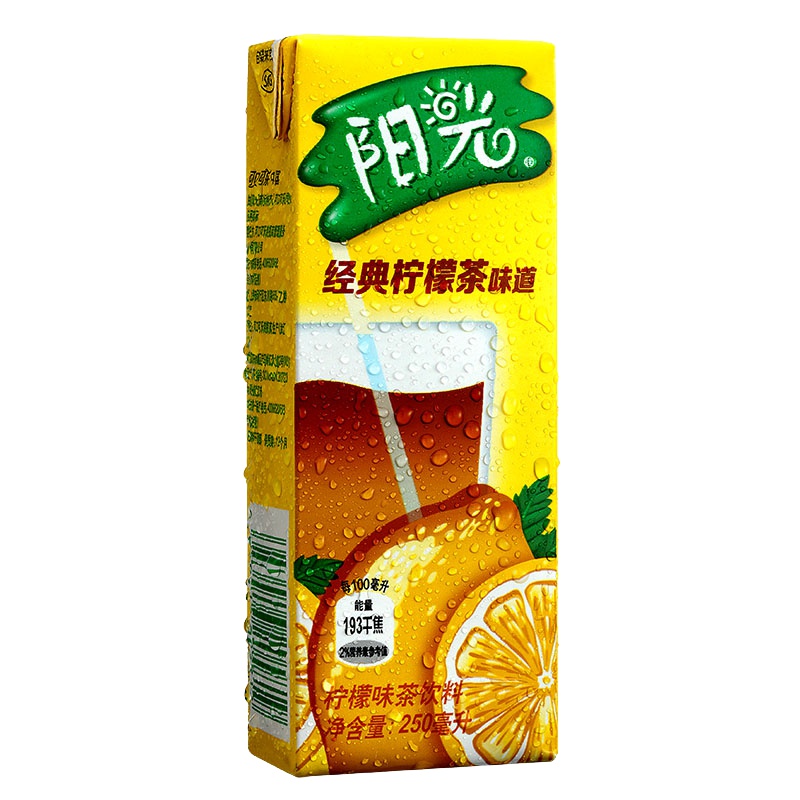 可口可乐阳光柠檬茶纸包250ml*24 整箱装