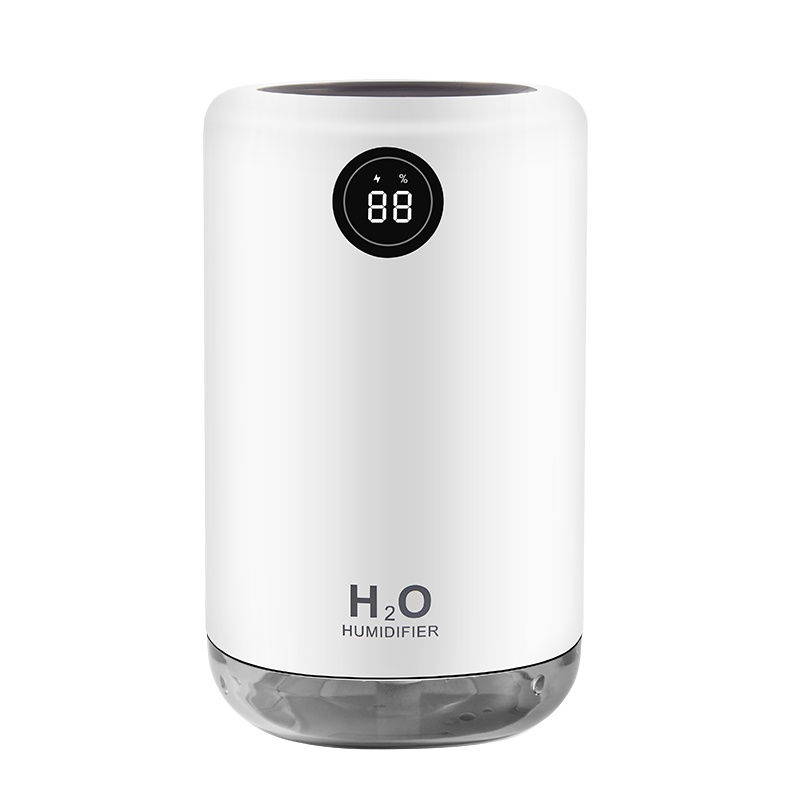 海纳斯(HANASS)简爱加湿器D21可充电家用大喷雾空气加湿器小型轻音卧室宿舍学生办公室桌面大雾量数码显示