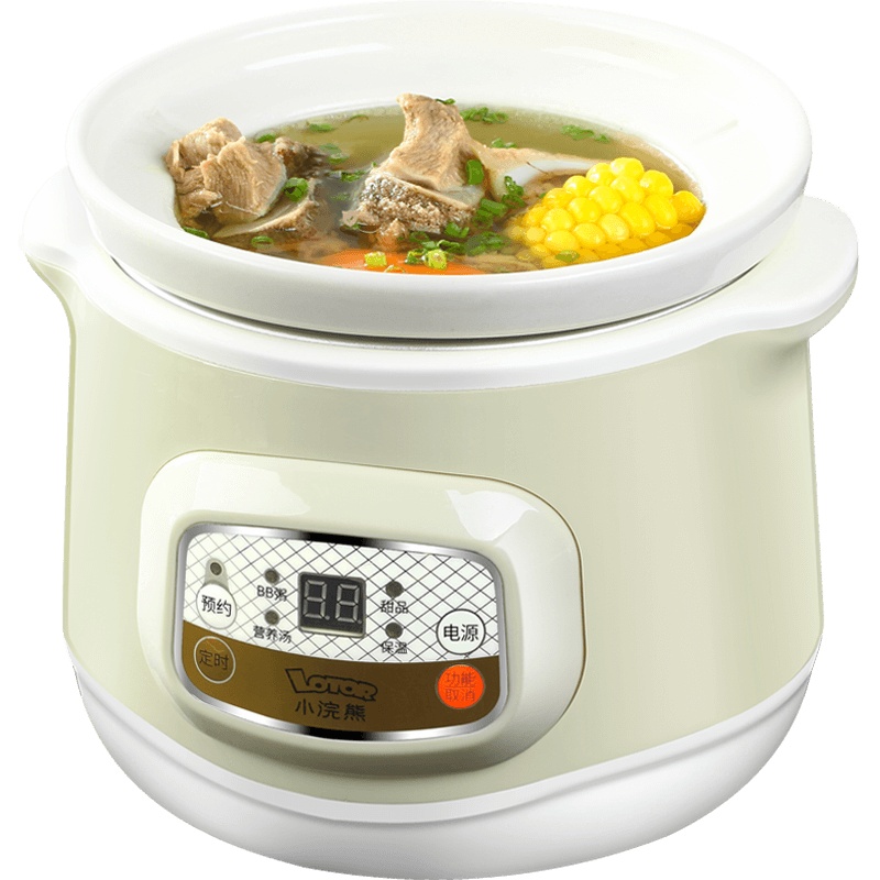 小浣熊隔水电炖锅陶瓷燕窝炖盅bb煲汤煮粥神器砂锅家用辅食全自动