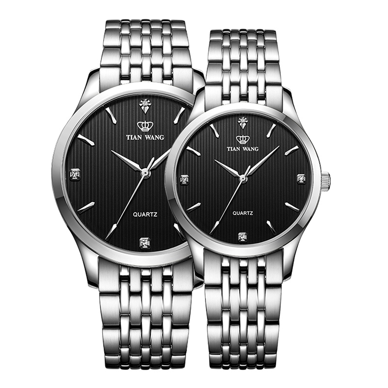 天王表(TIAN WANG)手表 沧海系列石英表商务休闲情侣表对表3798