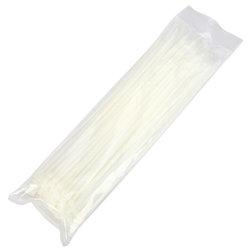 国标尼龙扎带4.8*400mm 100根装 白色@