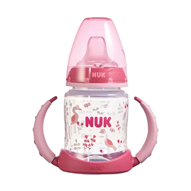 德国进口NUK学饮杯宽口PP两用学饮杯鸭嘴杯150ML儿童宝宝喝水杯6个月以上(可替换奶嘴)
