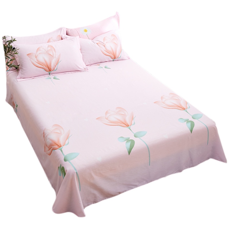 南极人(NanJiren) 全棉碎花单人学生床单单件1.5米床 纯棉布1.8m双人床宿舍ins被单