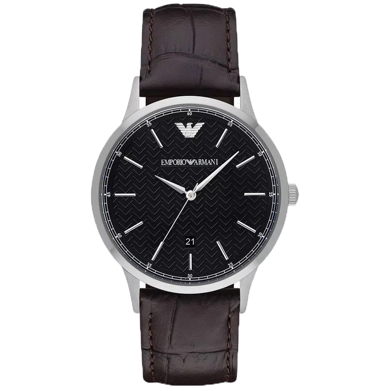 阿玛尼手表 时尚休闲简约石英男士腕表 AR2480 棕色