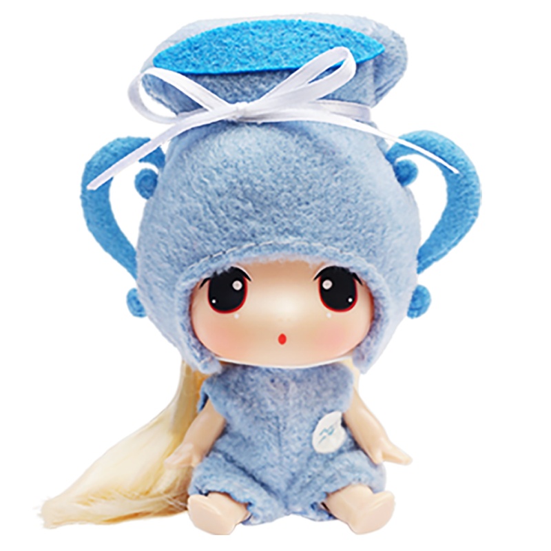 女孩男孩玩具精美礼物冬己9CM十二星座娃娃水瓶座FDE0904