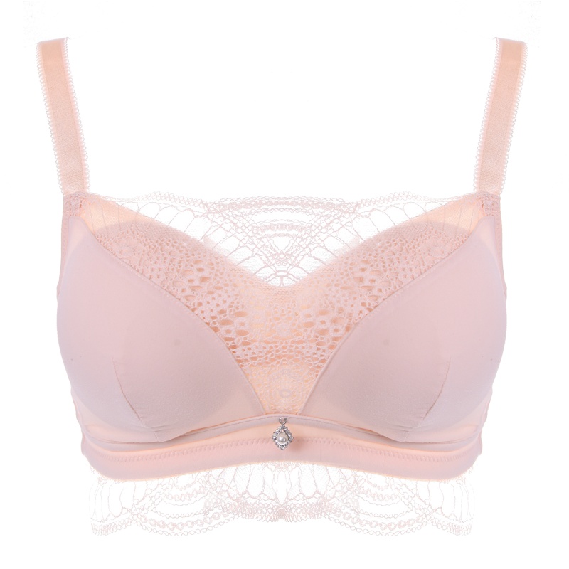 依曼丽防走光抹胸式无钢圈文胸 聚拢舒适睡眠内衣女居家养护胸罩