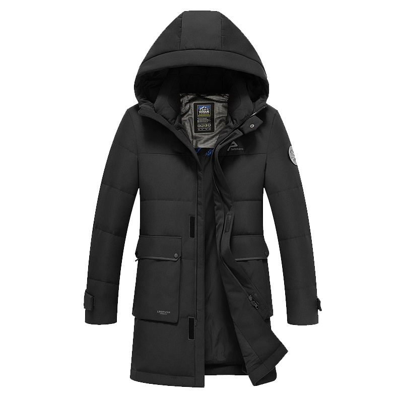 雅鹿男装男羽绒服男士外套中长款保暖中青年防寒服LWB-1989L