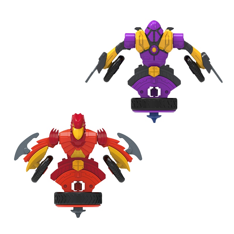 灵动创想正版魔幻陀螺3之机甲战车赤影幻甲男孩玩具儿童战斗套装 豪华套装-幻甲&赤天鹰/6132