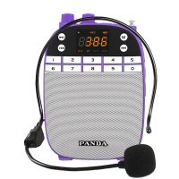 熊猫K5扩音器教师教学导游用有线专用扩音机便携腰挂播放器小蜜蜂迷你插卡音箱 紫色