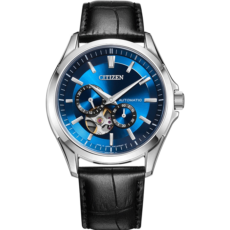 西铁城(CITIZEN)手表 机械机芯小牛皮表带简约时尚休闲男表 NP1010-01L