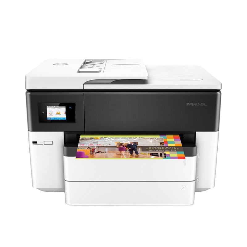 惠普(HP)7740 A3彩色喷墨照片打印机一体机 A3自动双面打印高效办公 文档文件试卷打印 家用办公商用 手机无线wifi惠普打印机(打印复印扫描传真)替代7730 套餐二