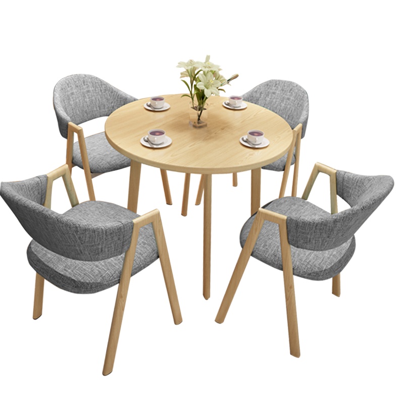 瑞丰杰-会议桌餐桌简约现代洽谈桌一桌四椅ZY05