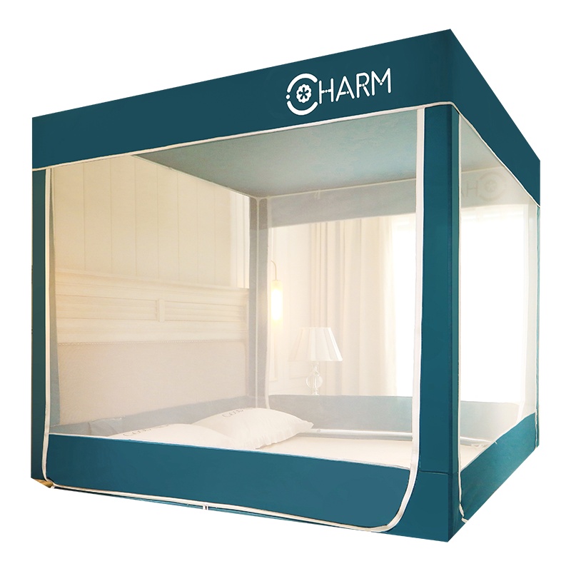 花花公子(PLAYBOY)新款蒙古包宝宝防摔儿童蚊帐家用免安装加密加厚支架固定方便拆洗