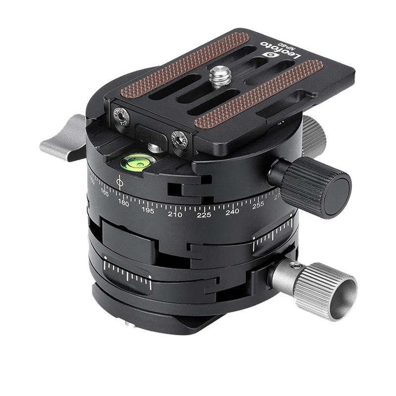 徕图/leofoto G2 齿轮云台倾斜双轴正负10度专业全景摄影摄像微调云台夹座 11mm深度螺孔