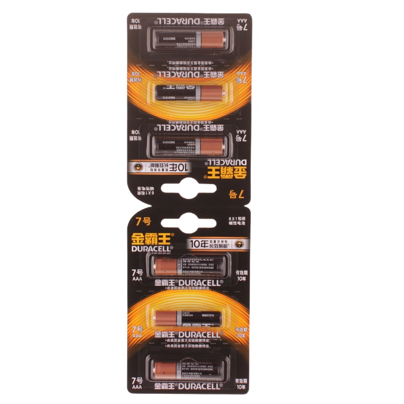 金霸王(Duracell) 7号 6粒装 碱性电池 (计价单位:卡)