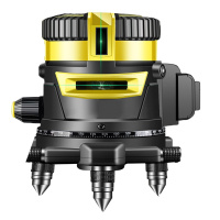 遥控水平仪激光2线3线5线高精度红外线强光自动打斜线投线仪万倍亮绿光2线(双电)