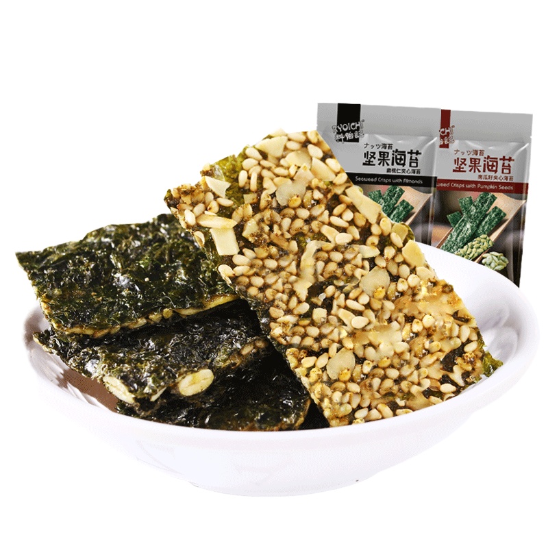 GS ZH料饴记 扁桃仁海苔脆原味250g(约20包)