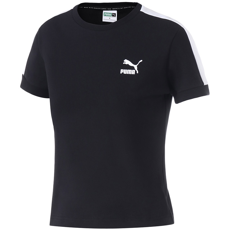 PUMA彪马女装经典LOGO款跑步运动休闲短袖T恤579406