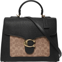 COACH 蔻驰 奢侈品 女士专柜款涂层帆布配皮手提包单肩斜挎包 79597