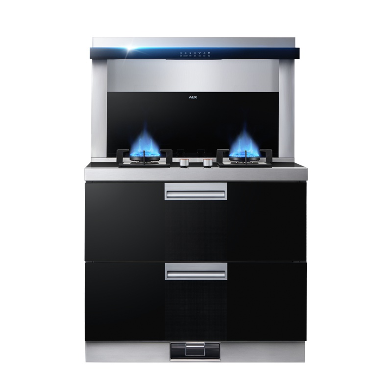 AUX奥克斯集成灶 厨房家用一体灶 宽屏拢烟 烟灶联动 一级能效 侧吸下排式 自动清洗 液化气X551B