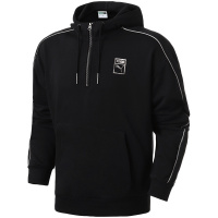 彪马PUMA运动卫衣男装连帽运动服57763801 L 57763801黑色