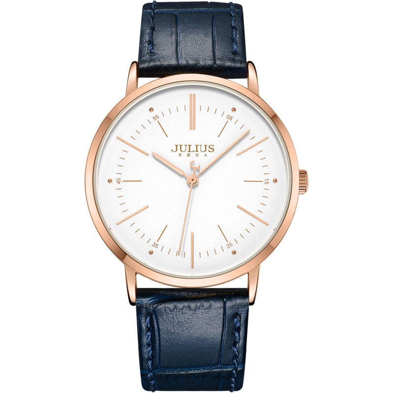 Julius聚利时新品简约时尚潮流大表盘皮带女表男表中性表JA-1003