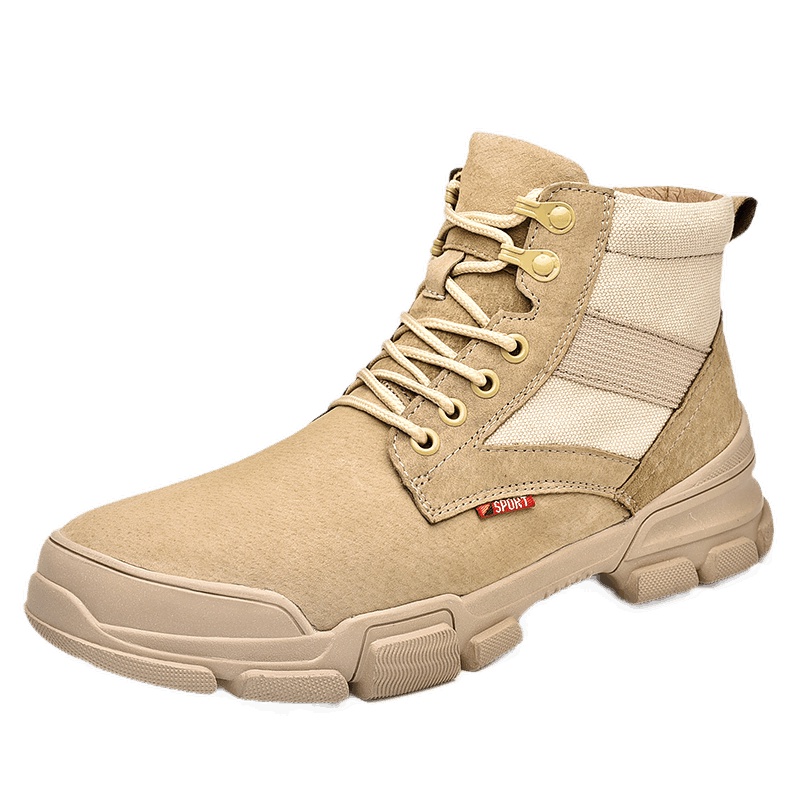 策乐(cele)男靴冬季高帮马丁靴男英伦加绒保暖户外沙漠靴潮流雪地靴男RL-1918