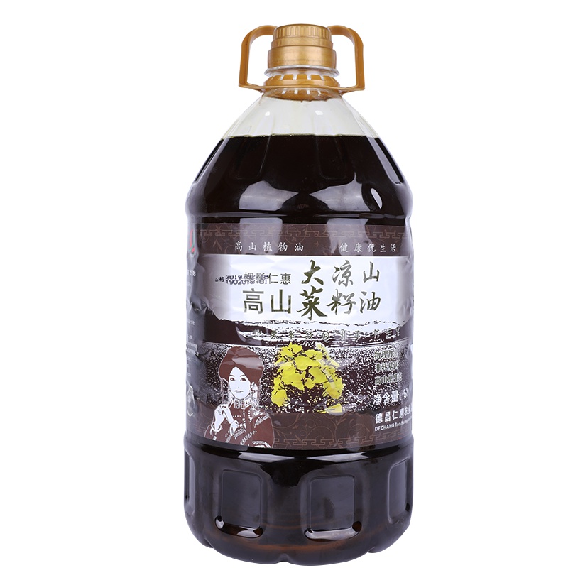 大凉山春栖谷菜籽油 螺髻仁惠5L高山菜籽油 物理压榨非转基因油