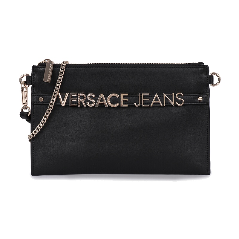 VERSACE JEANS 范思哲 奢侈品女士黑色聚酯纤维手包单肩斜挎包 E3VTBPL1 70887 899