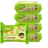 可爱多婴儿手口柔湿巾25片*5包加厚珍珠纹小包便携装