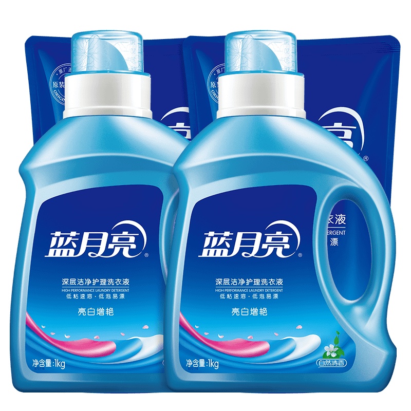 蓝月亮 自然香亮白增艳洗衣液3kg (4瓶/箱) 单瓶价