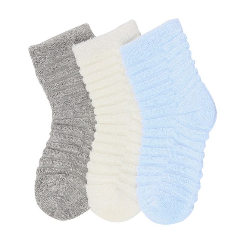 巴布豆配饰 巴布豆婴儿袜子冬季加厚保暖新生宝宝秋冬加绒纯棉中长筒棉袜幼儿毛圈袜0-7岁