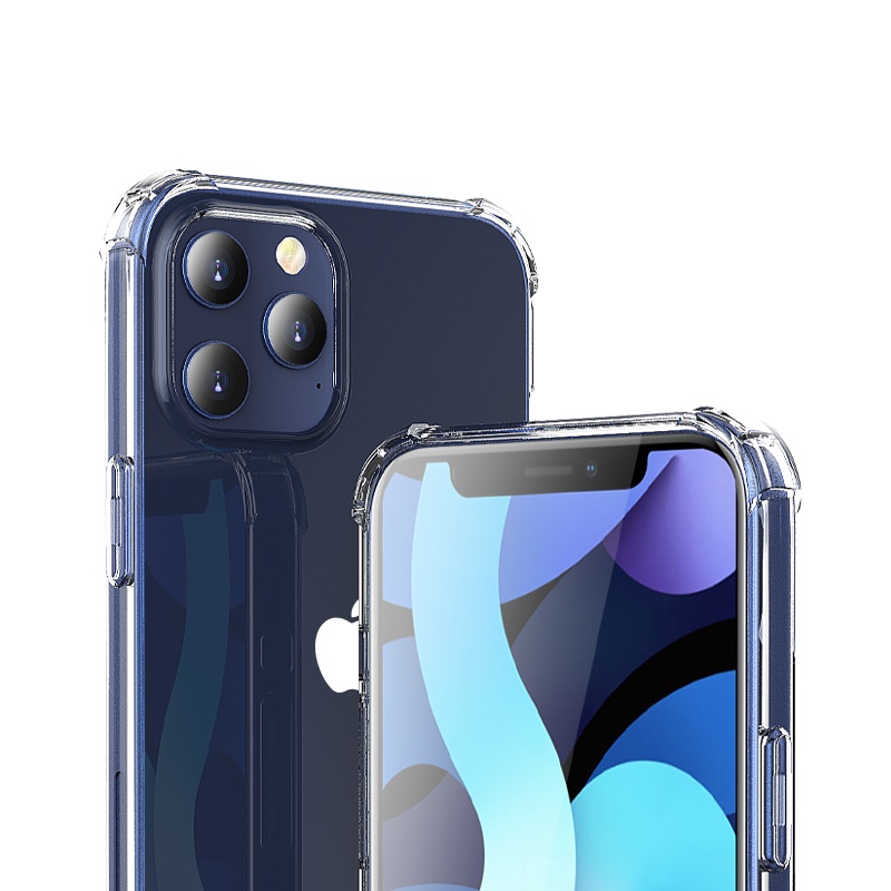 ESCASE 苹果12手机壳/钢化膜iphone12mini钢化膜12Pro壳膜套装12promax高清透明全包防摔软壳