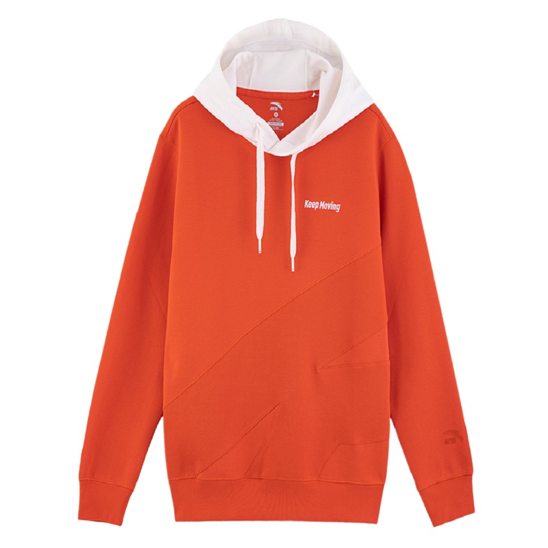 安踏卫衣连帽男装2020秋季新款套头衫撞色针织运动服152038703