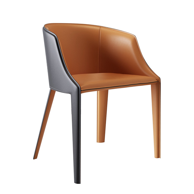 鸿业盛大FS-D309办公家具会议椅洽谈椅实木架皮办公椅电脑椅领导椅子黑色牛皮1