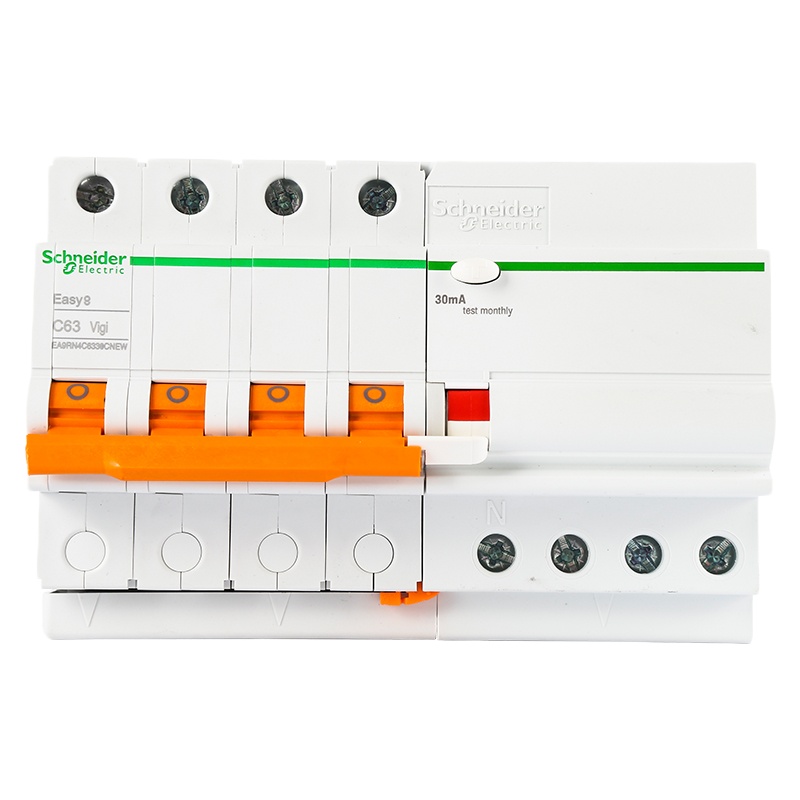 施耐德 漏电保护断路器;EA9R 4P C63A/30mA/AC