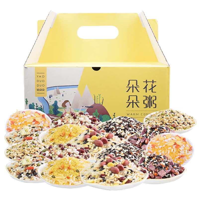 姚朵朵花粥料组合1.6kg 八宝粥米 五谷杂粮 十谷米早餐粥原料