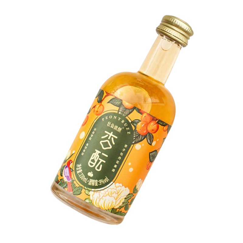 牡仙微醺杏酝果酒杏子牡丹花果酒330ml*6瓶装女士低度甜酒微醺梅子酒伴手礼晚安酒