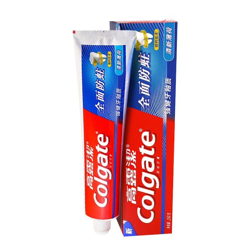 高露洁全面防蛀清新薄荷牙膏250gx3