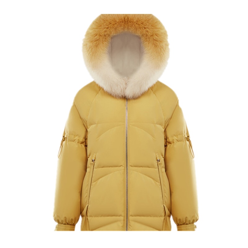 波司登 女中长款狐狸毛领羽绒服C B00145228