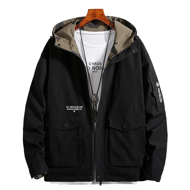 花花公子(PLAYBOY ICON) 男士秋季时尚休闲夹克潮流夹克衫外套 J1902