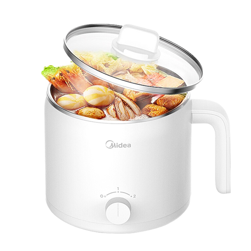 美的(Midea)电热锅防干烧功能多用途宿舍寝室煮面迷你锅单人火锅智能电煮锅学生锅小型电火锅MC-DY16Easy101