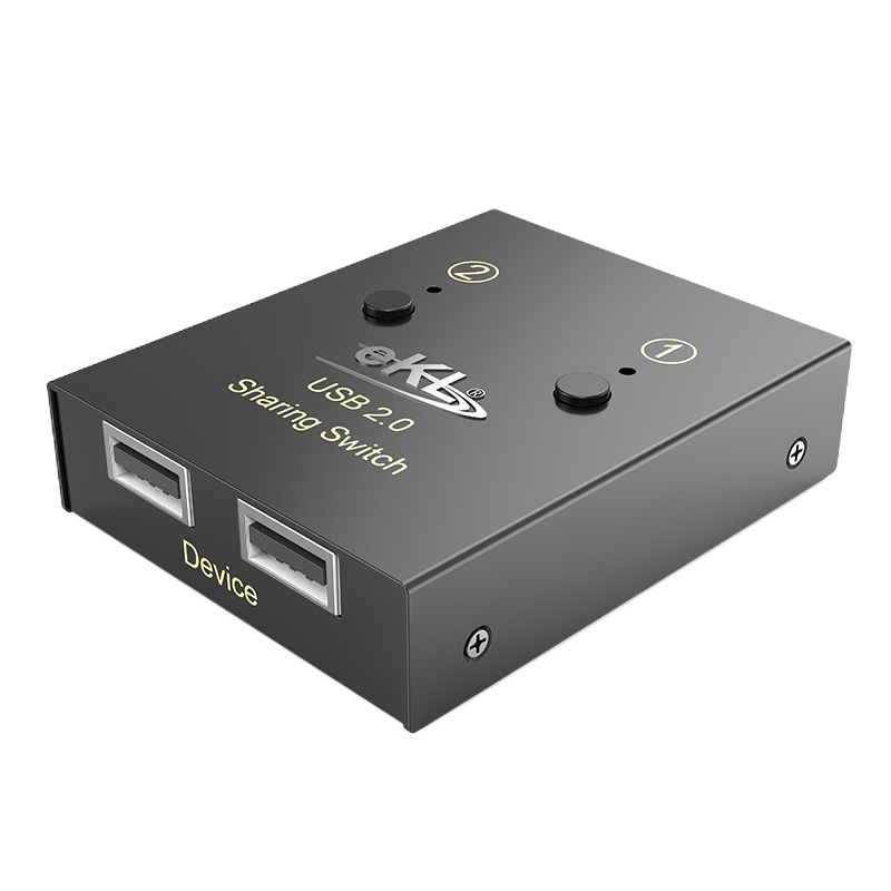 eKL USB打印机共享器 2口打印共享器+2条1.5米打印线