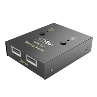 eKL USB打印机共享器 2口打印共享器+2条1.5米打印线