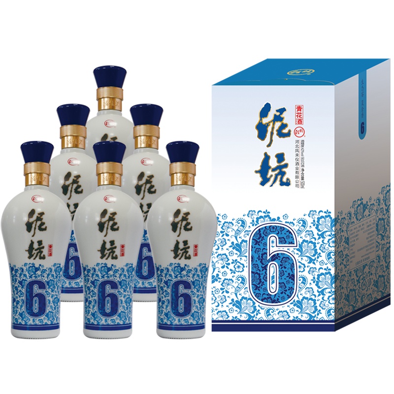 [中华特色]河北供销馆 泥坑 白酒整箱 42度青花6年 500ml*6瓶 浓香型 非物质文化遗产 河北邢台特产