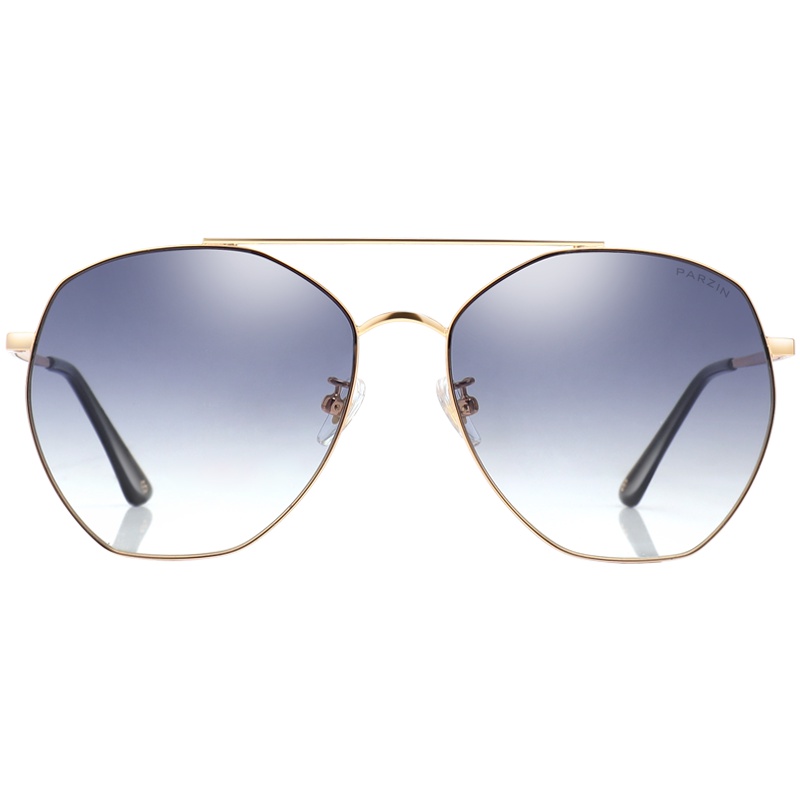 帕森（PARZIN）太阳镜女 宋祖儿同款眼镜 金属多边形浅色尼龙镜片潮墨镜驾驶镜8203