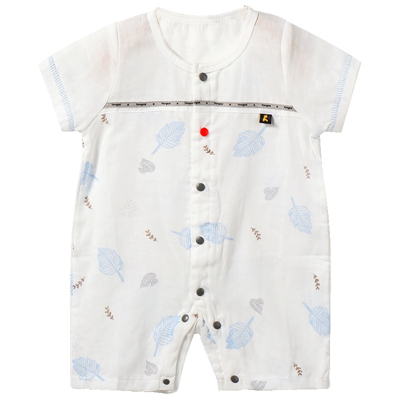 童泰TONGTAI婴幼儿内衣夏季新款婴儿纯棉半袖哈衣1-18个月宝宝对开连体衣爬爬服婴幼儿通用80cm