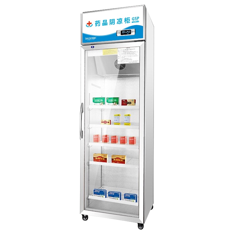 乐创(lecon) 药品阴凉展示柜医药柜药店冷藏医用冷柜陈列柜药品柜阴凉柜 单门上置压缩机合金门400L